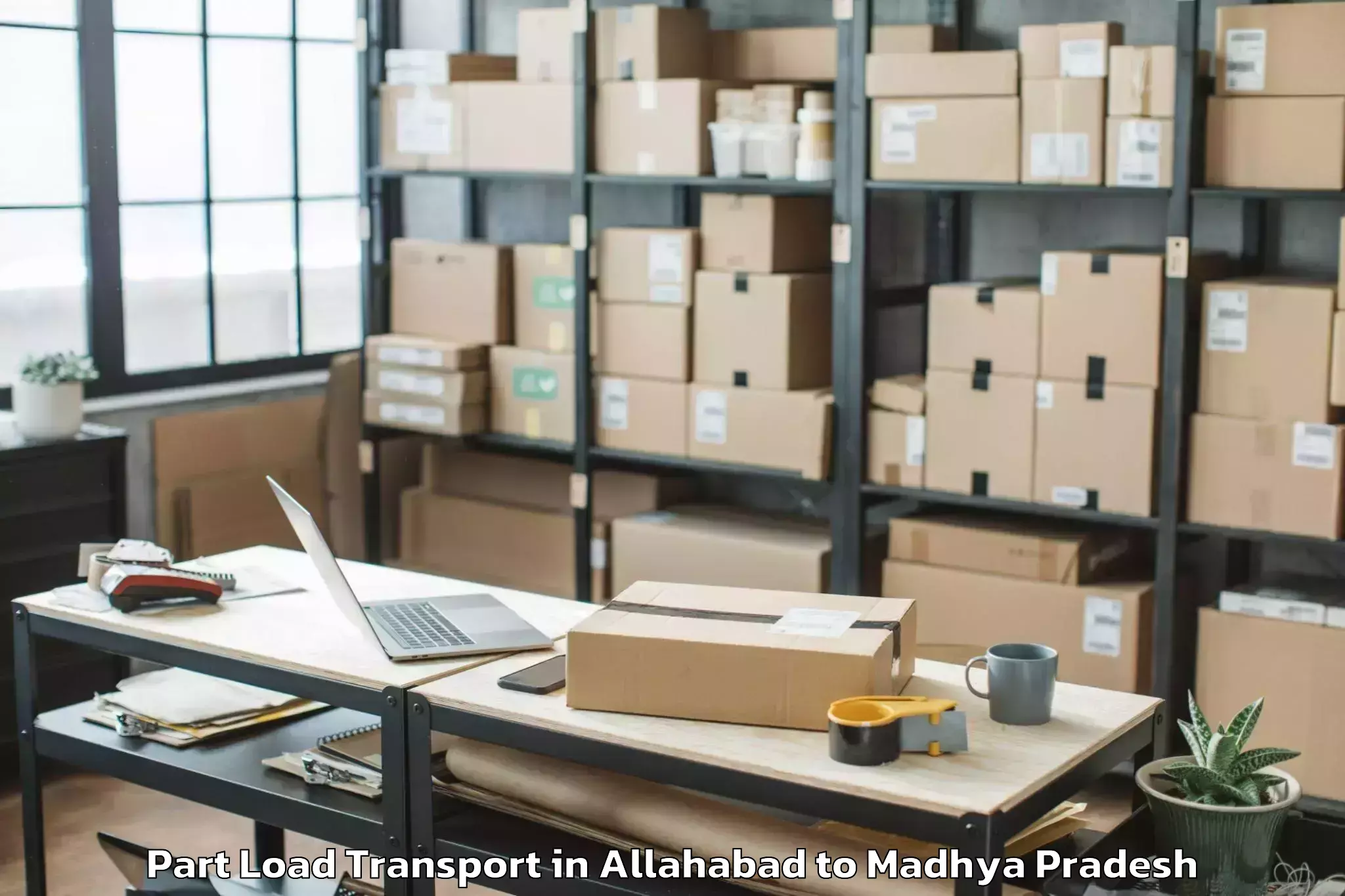 Allahabad to Mauganj Part Load Transport Booking